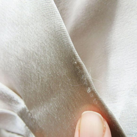 Ann Taylor Silver Ivory Wrap Blouse, Size Medium - Picture 11 of 13